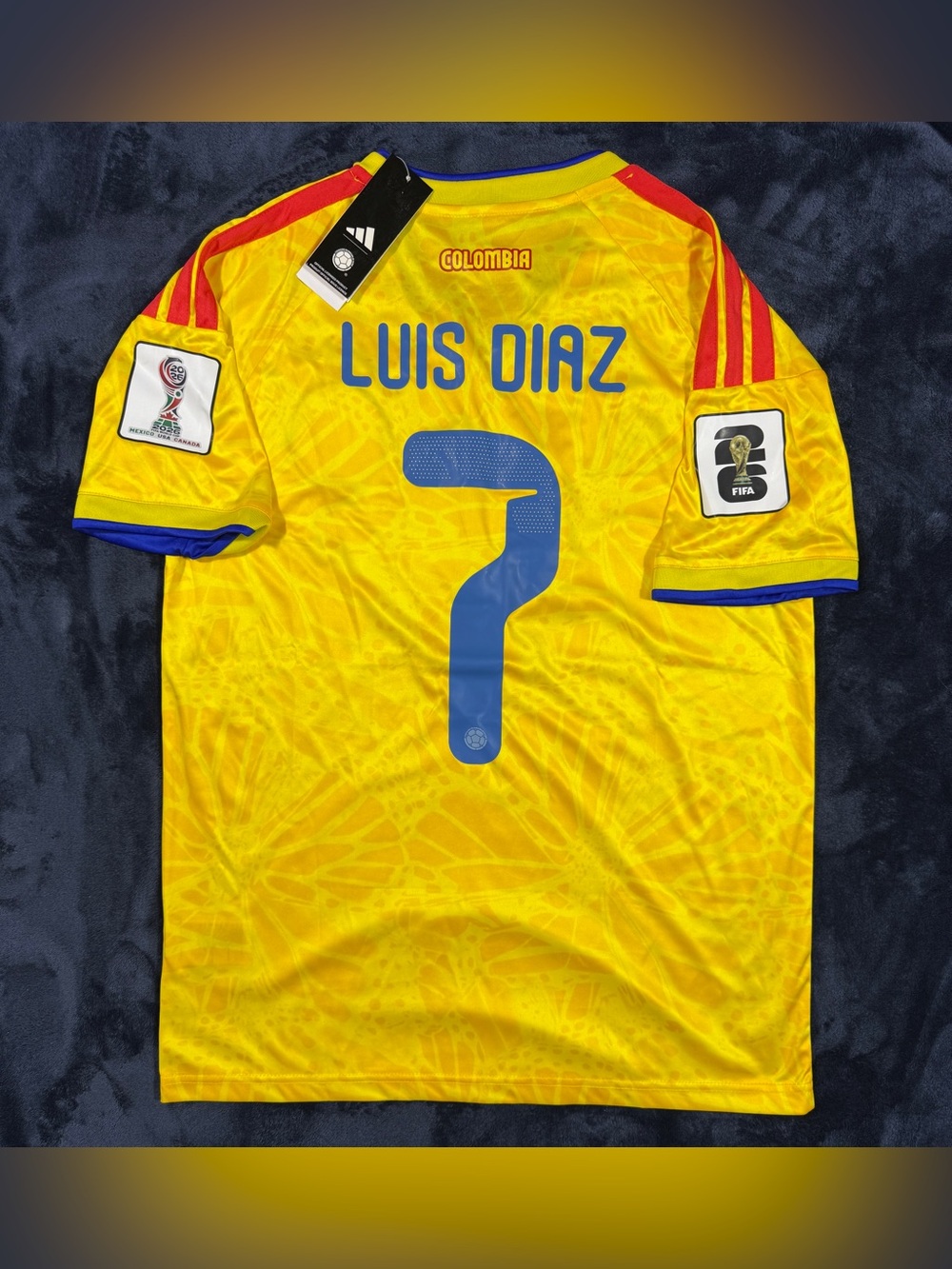 Colombia 2026 World Cup Home Men’s Soccer Jersey #Luis Diaz 7 # NWT# Adult